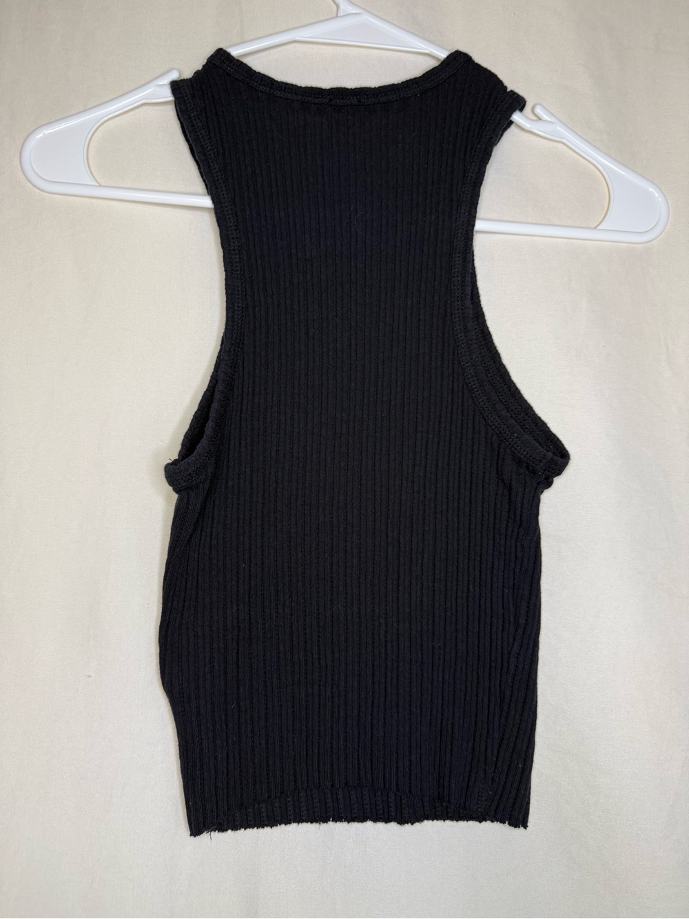 BDG Black Ribbed Racerback Tank - Picture 2 of 3